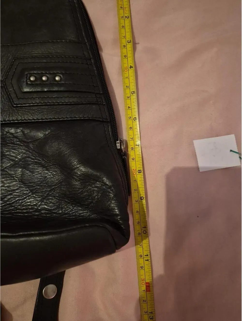 Authentic VTG Rolfs Black Leather Bacpack Purse Satchel Bag 10×10" - Picture 2 of 9